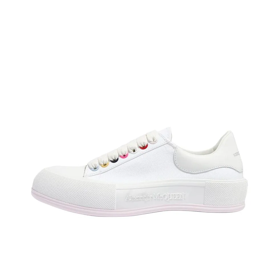 Alexander McQueen Deck Canvas Shoes Women's Low Top White