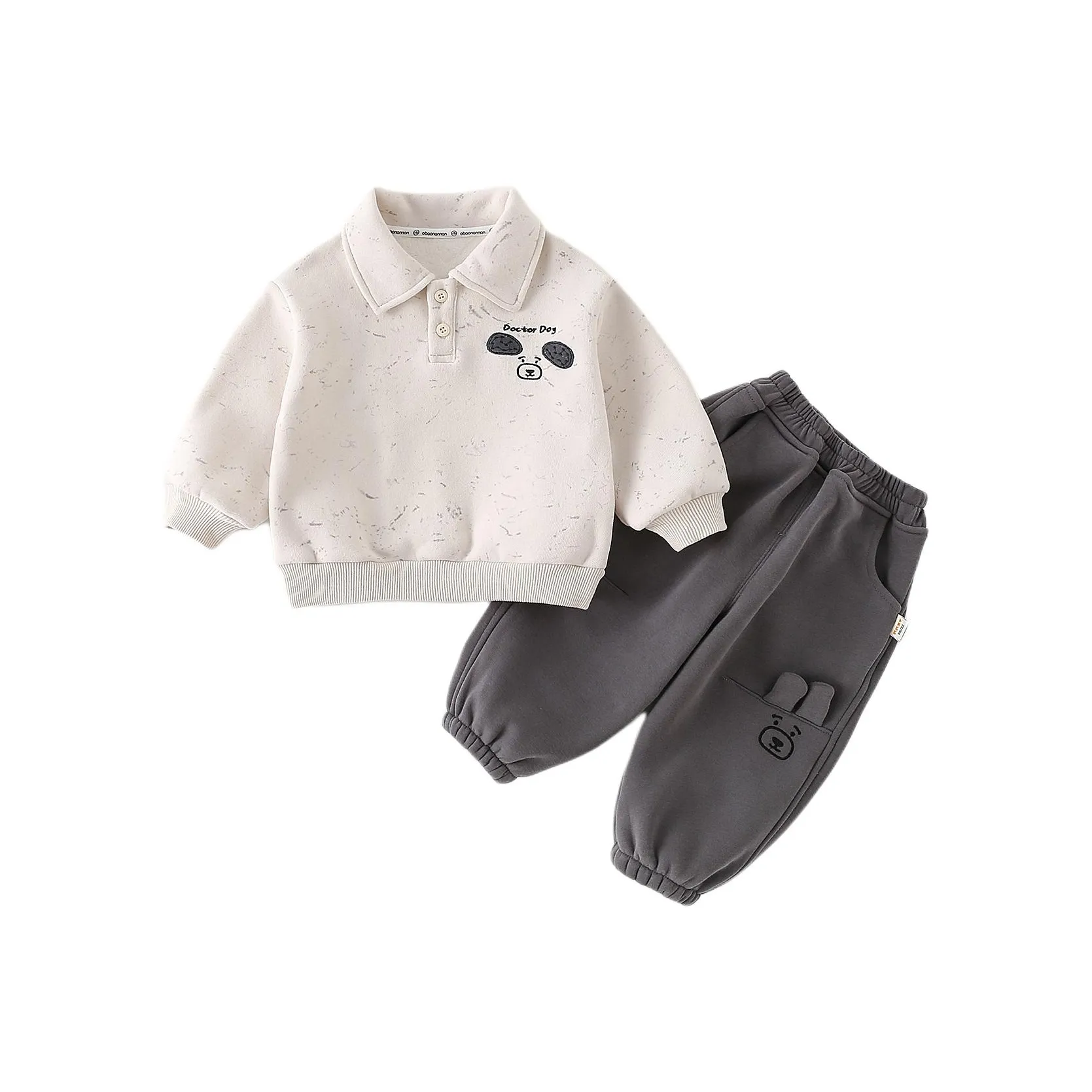 XiaoJinBu Наборы детской одежды с флисовой подкладкой