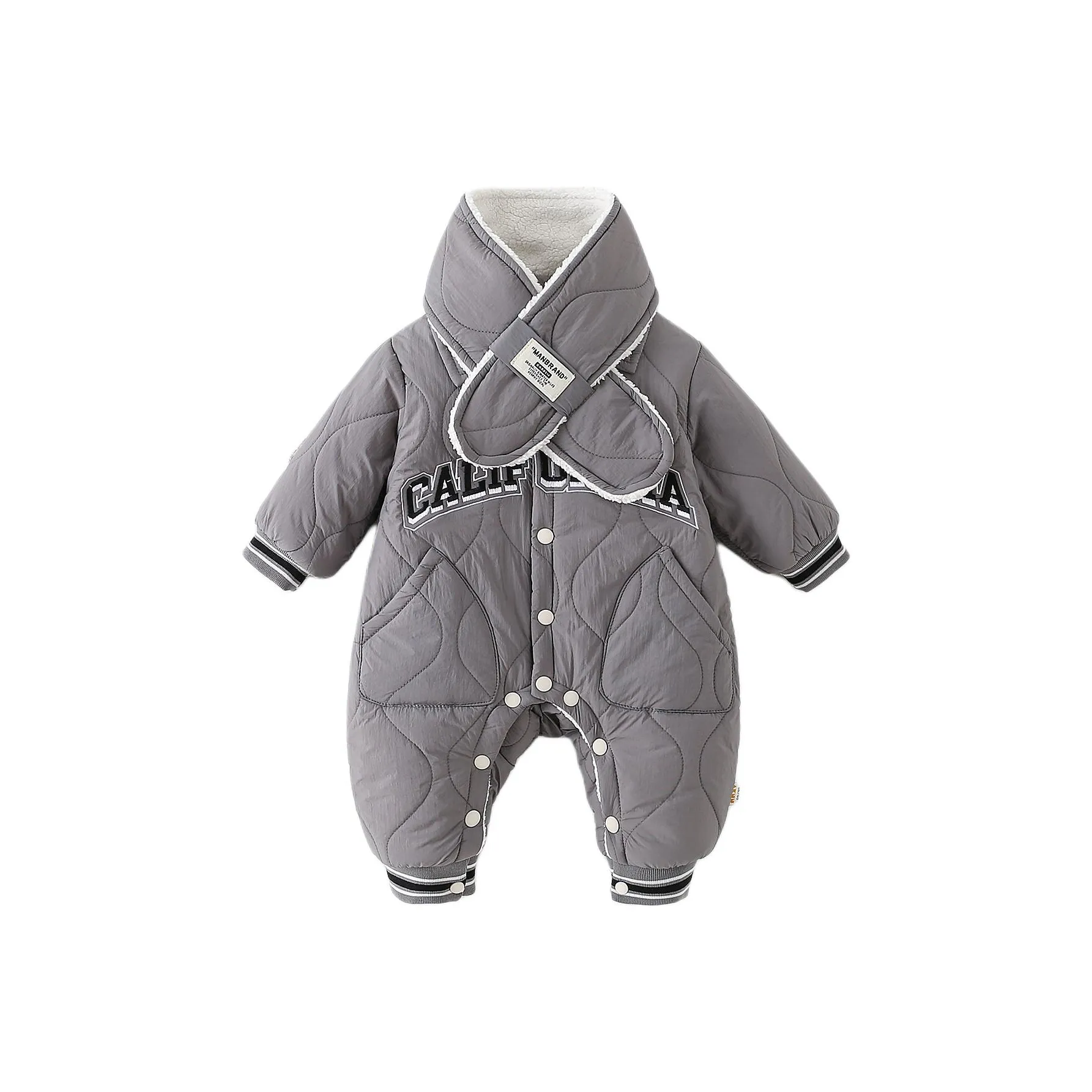 XiaoJinBu Темно-серый Малыш Комбинезоны Ползунки