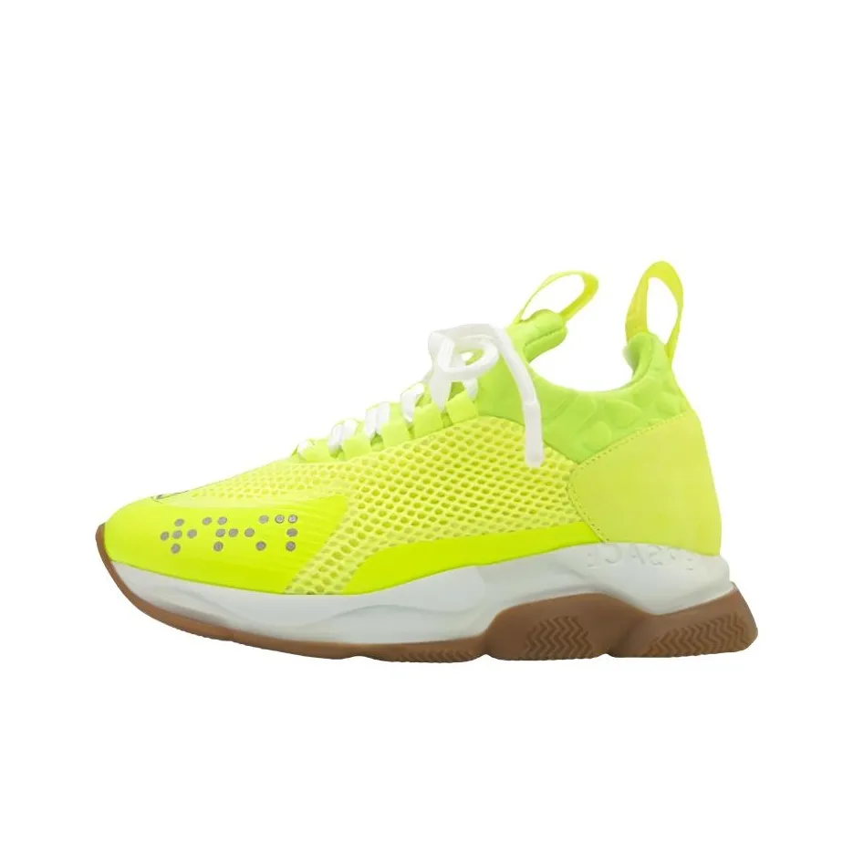 VERSACE Амортизация Низкий Топ Спортивная Повседневная Обувь Женская Неоново-Зеленый