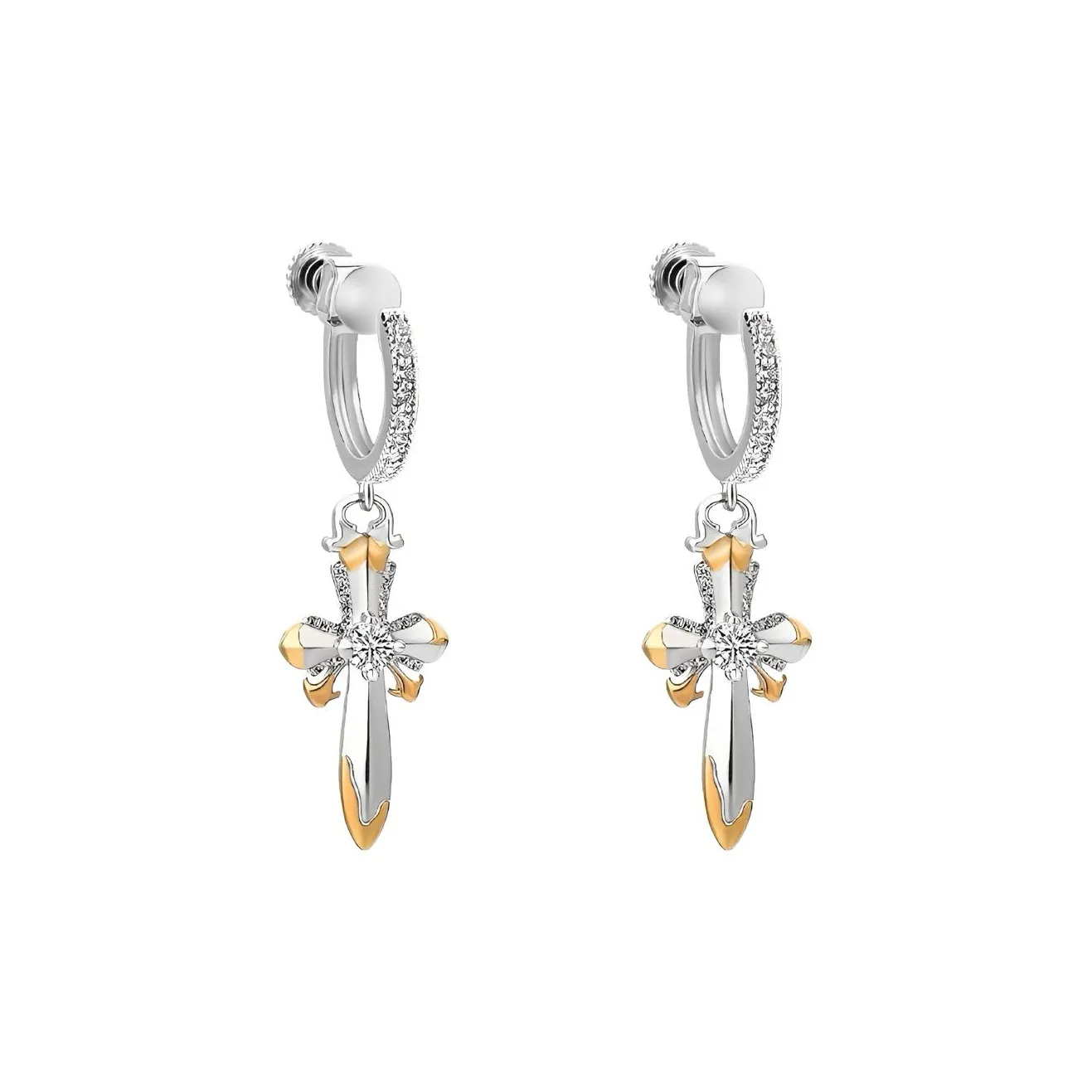 GUDUD Сплав Нижняя заколка On Серьги Унисекс