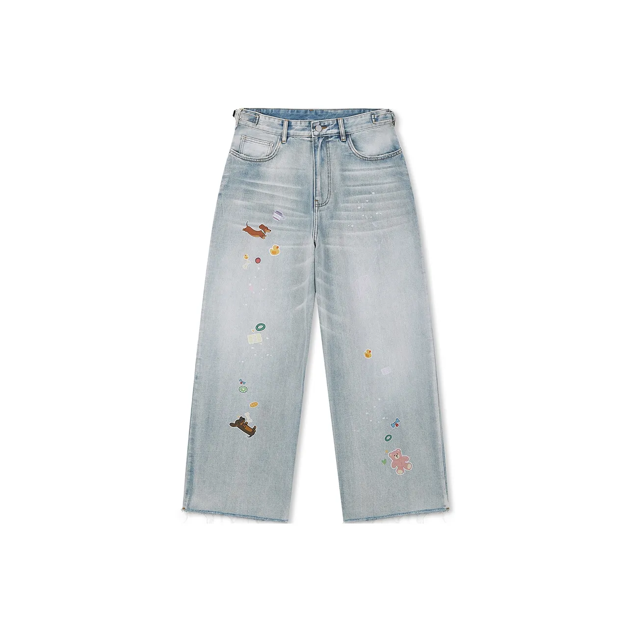 BONELESS Cut Vintage Light Blue Unisex Jeans BONELESS Cut Винтажный Светло-Синий Унисекс Джинсы