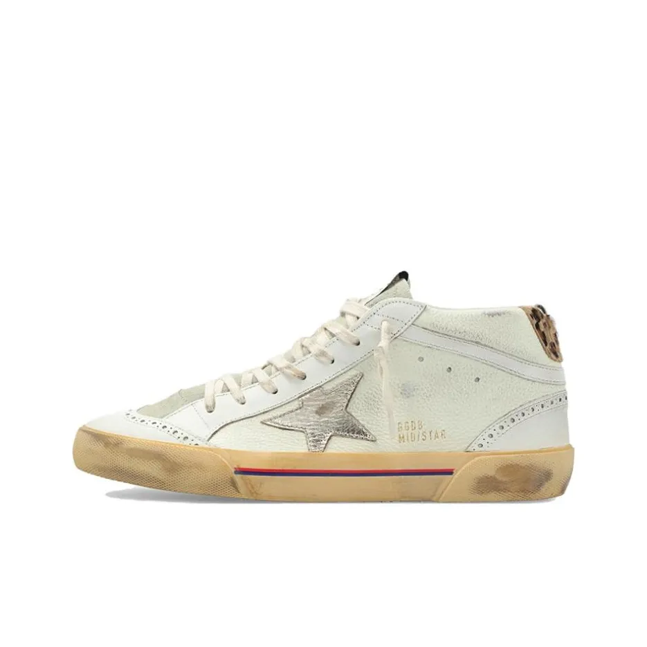 Golden Goose Mid Star Skateboard Shoes Men Mid Top White