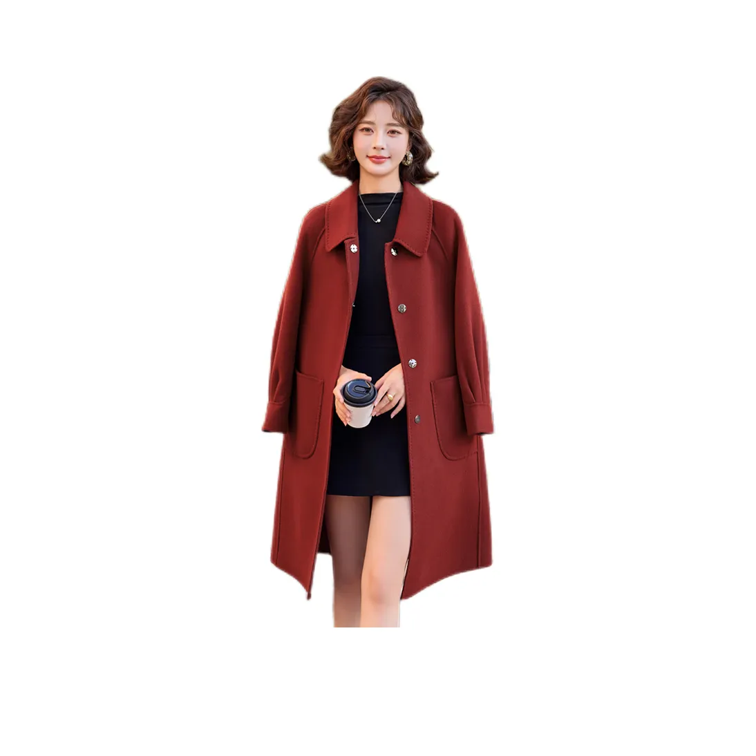 CHUNSHIMAN Пламя Коричневый Женское Пальто