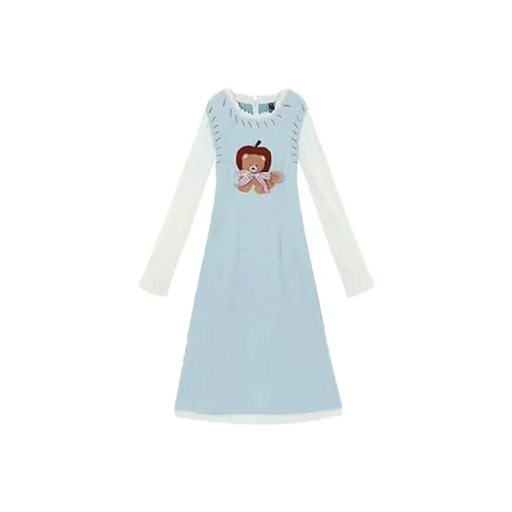 COVT Длинное платье с длинными рукавами женское