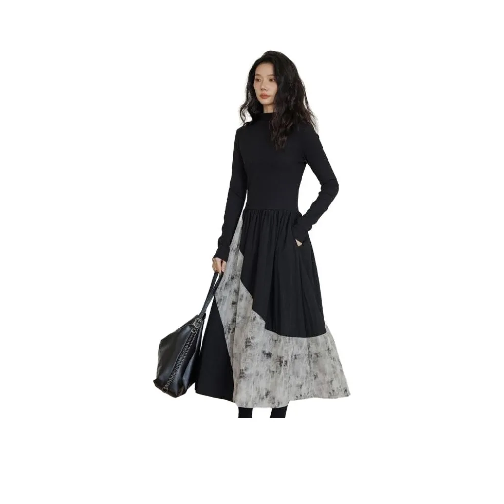 BONAS Длинное платье с длинными рукавами женское