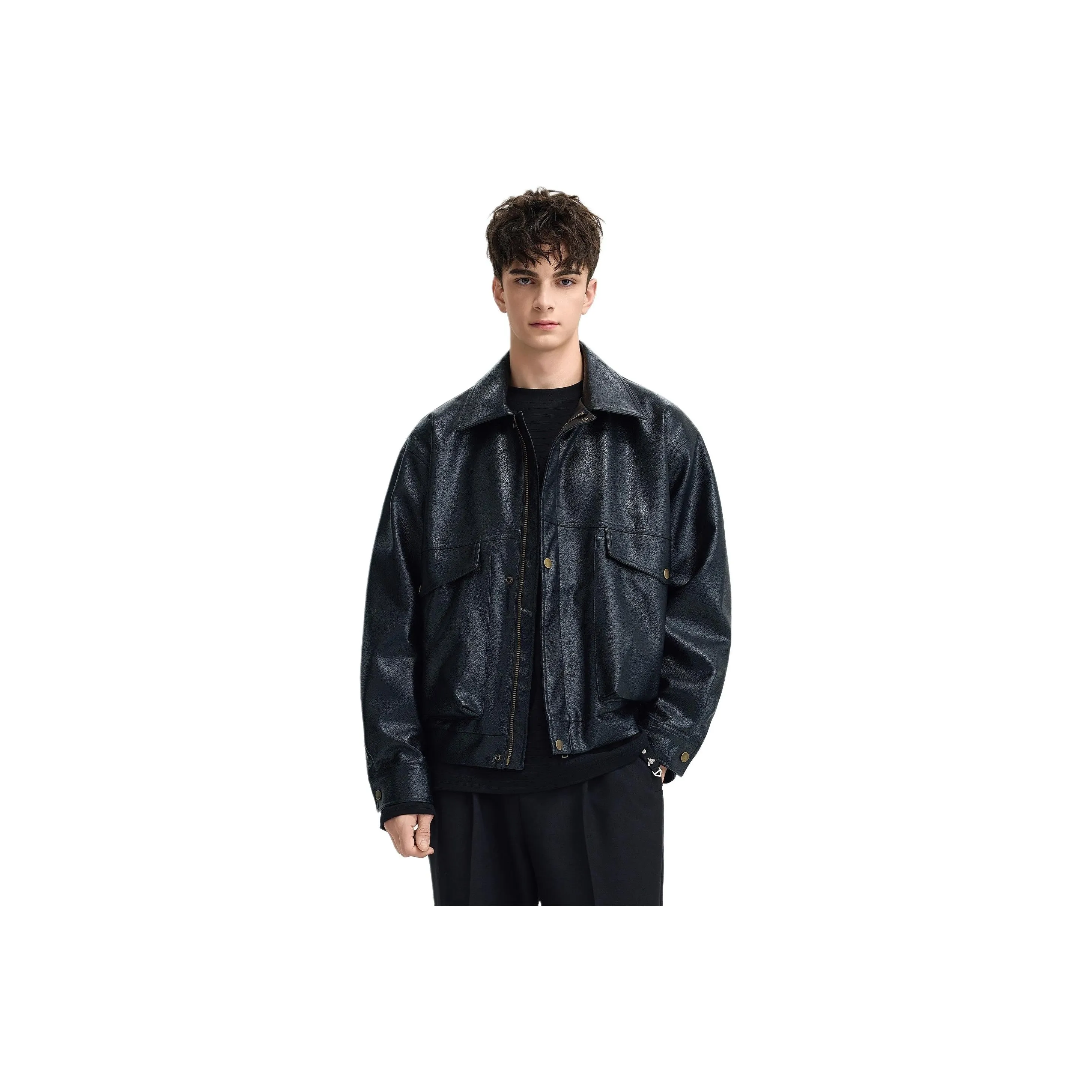 WILD LEADER Кожаная куртка мужская