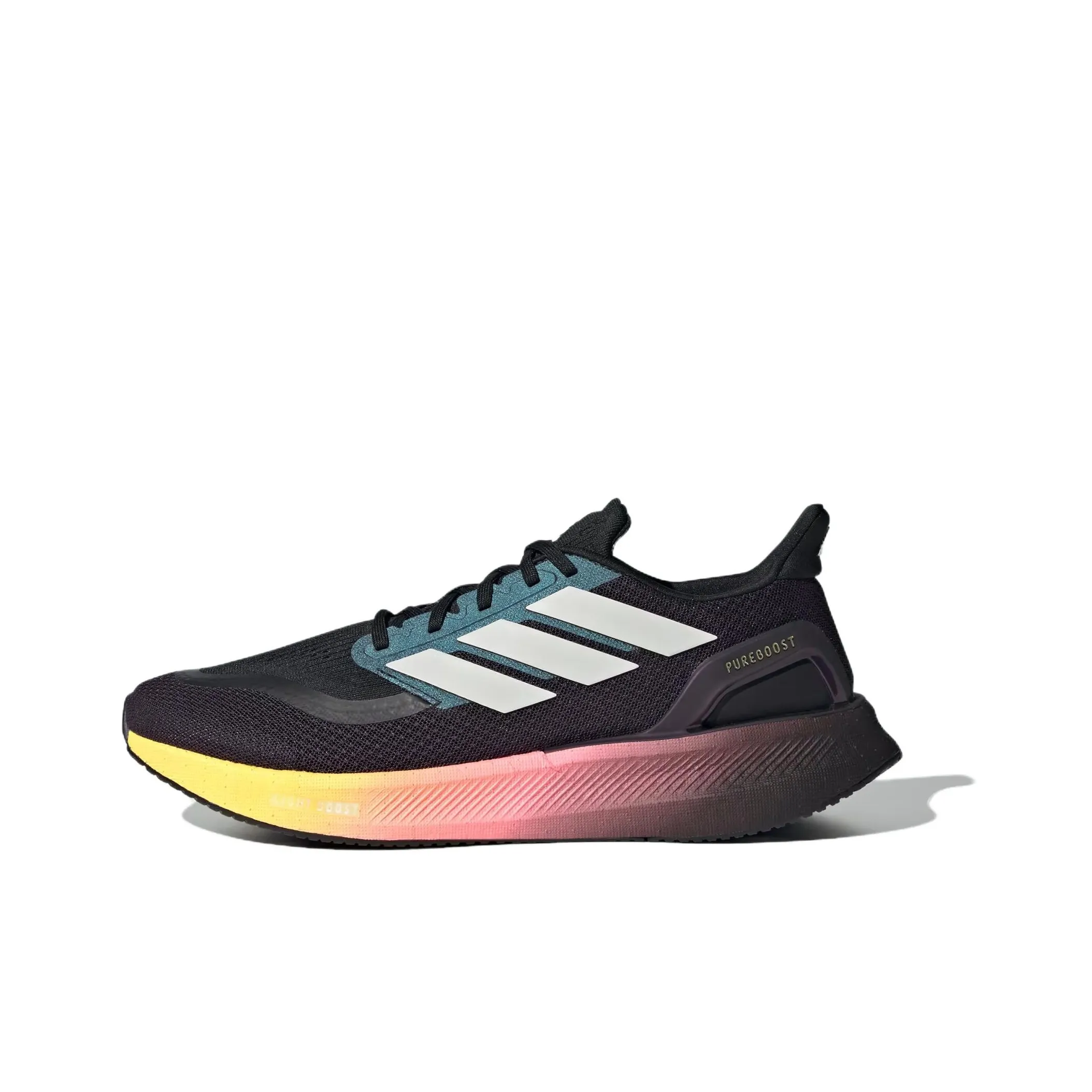 Adidas PUREBOOST 5 Устойчивый к истиранию Дышащие Низкие Беговые кроссовки Унисекс Черный Белый