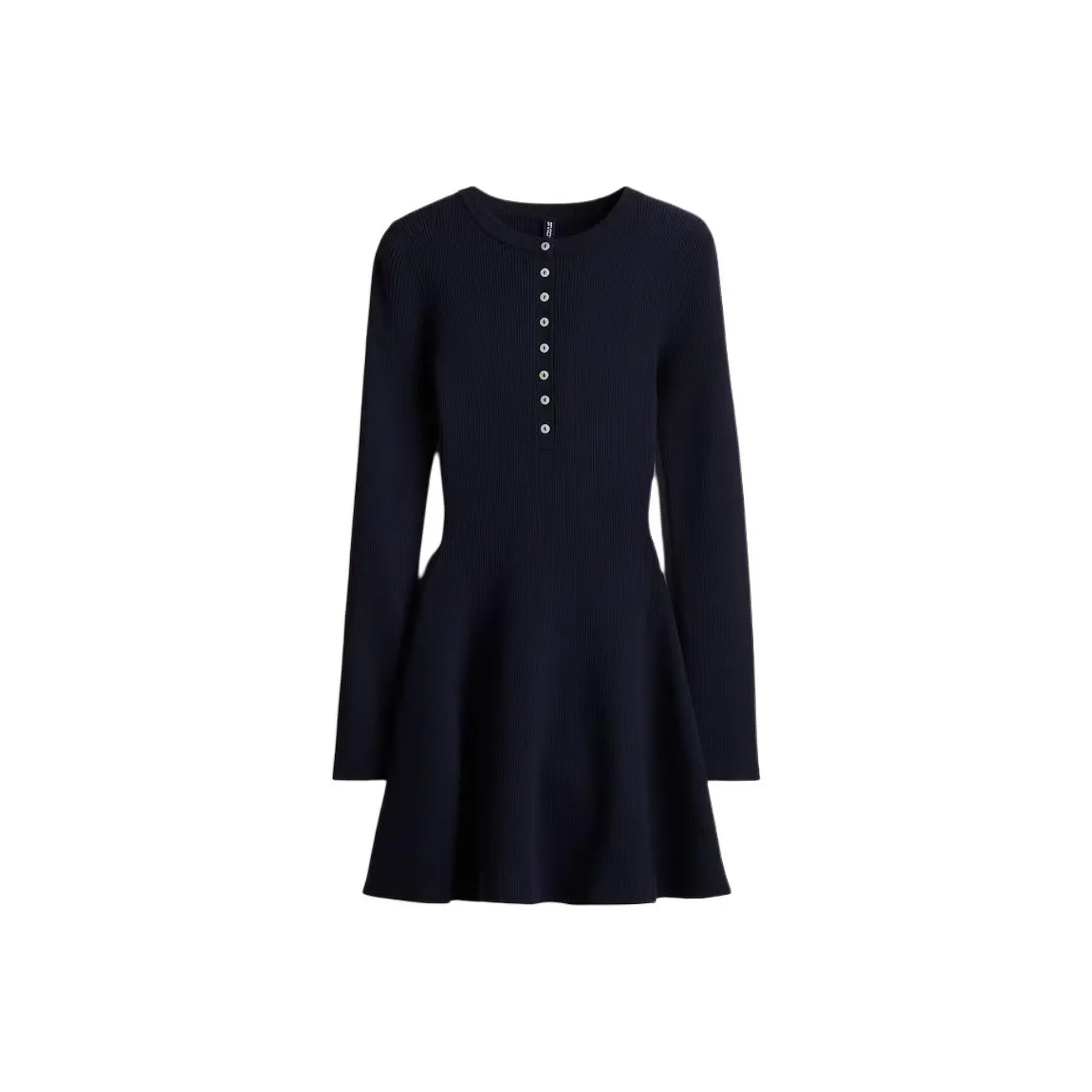H M Морской синий Женские Длинные Платья с Длинными Рукавами