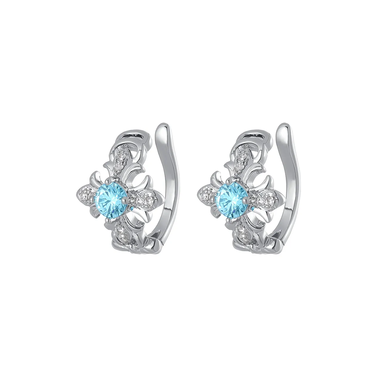 MISS XIA JWY Серебряное покрытие Медная заколка On Серьги Унисекс