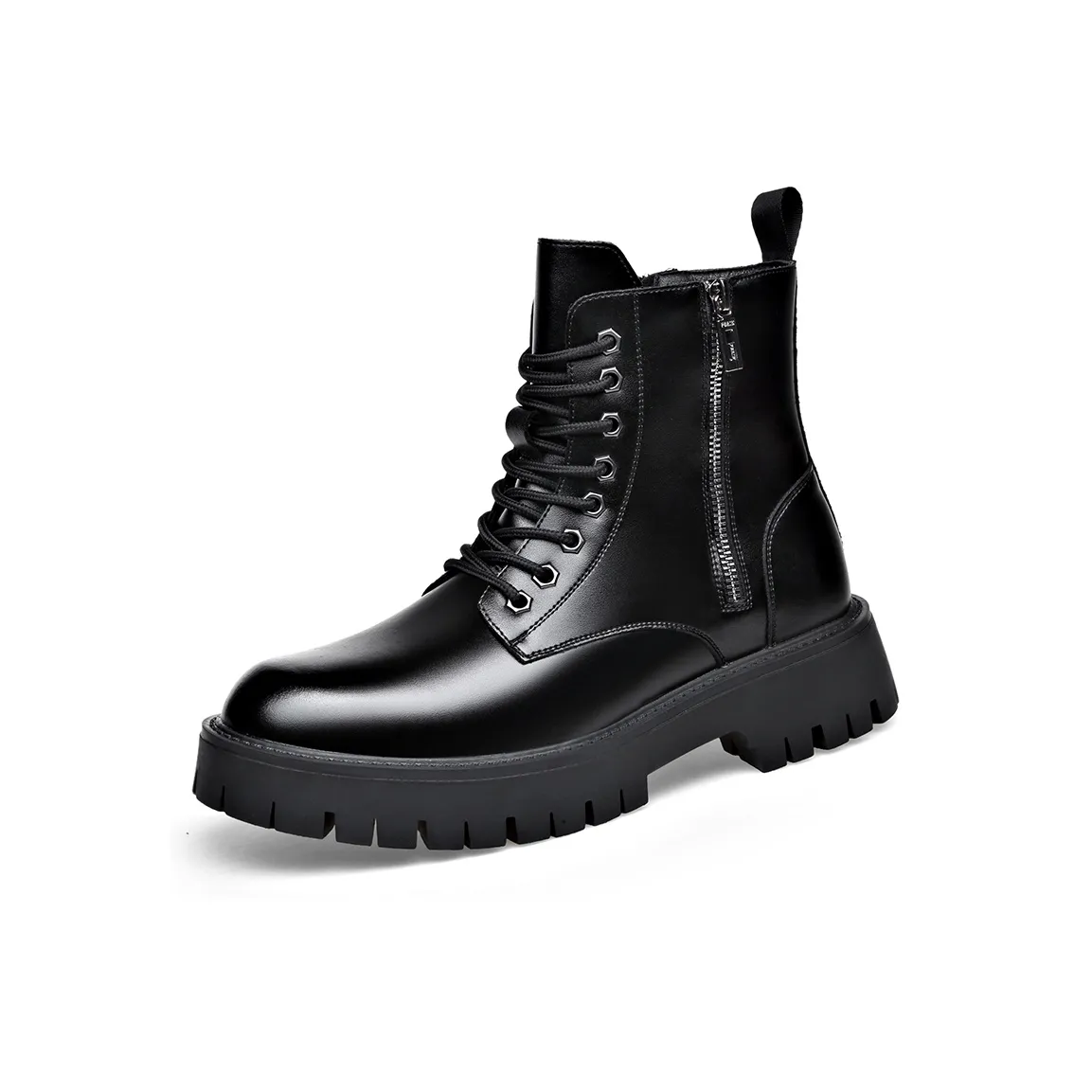 H2 Платформа Высота Увеличивающая Флисовая Подкладка Термическая Винтаж Удобная Универсальная Обувь Мужская Мартин Ботинок Мужской