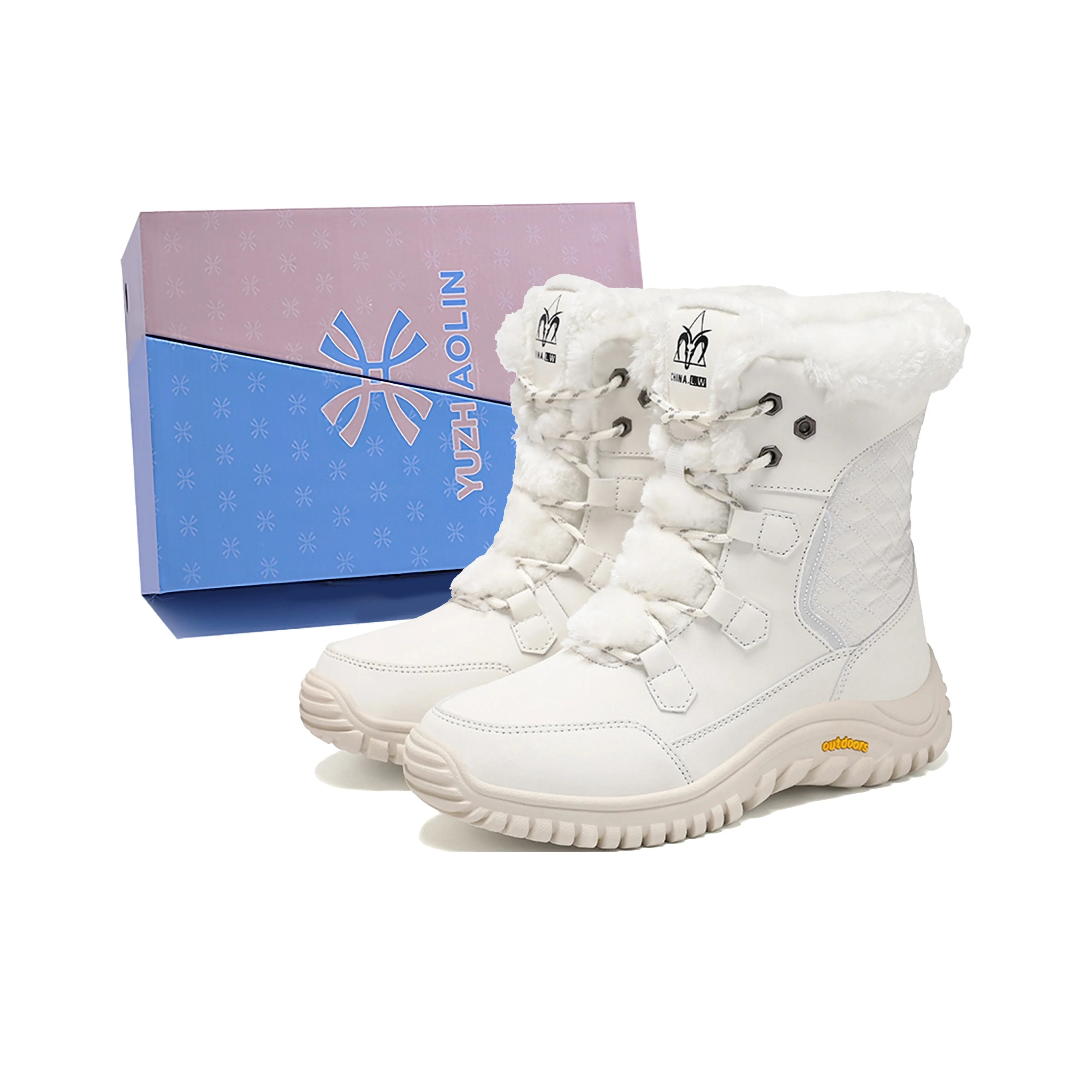 ЮЙЧЖАОЛИНЬ Термические Аbrasion-Resistant Slip-Resistant Crew Сноубутсы Женские