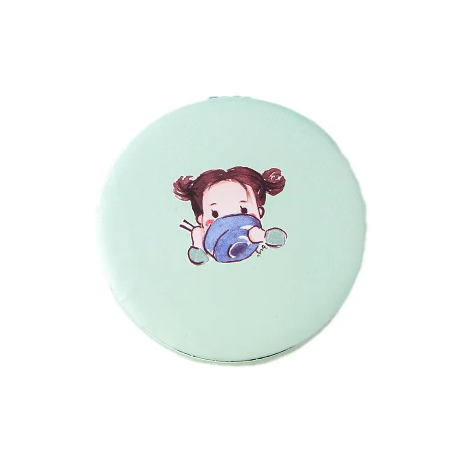 CEO Круглый Зеркало для макияжа Портативный Студенческий Карман С откидной крышкой Красота Макияж And Принцесса Зеркальце Складной Зеркальце