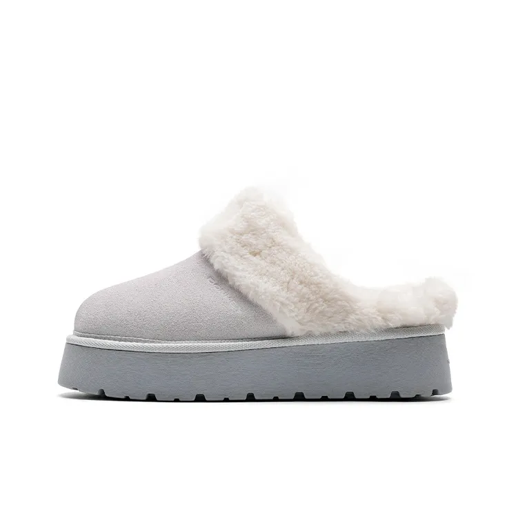 Mule Donkey Пенная подошва Флоковые Домашние тапочки Унисекс Синий Серый