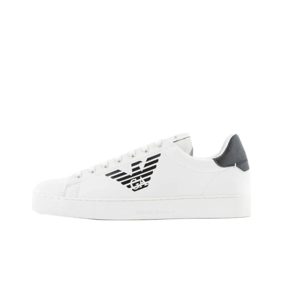 EMPORIO ARMANI Skateboard Shoes Men Low Top White