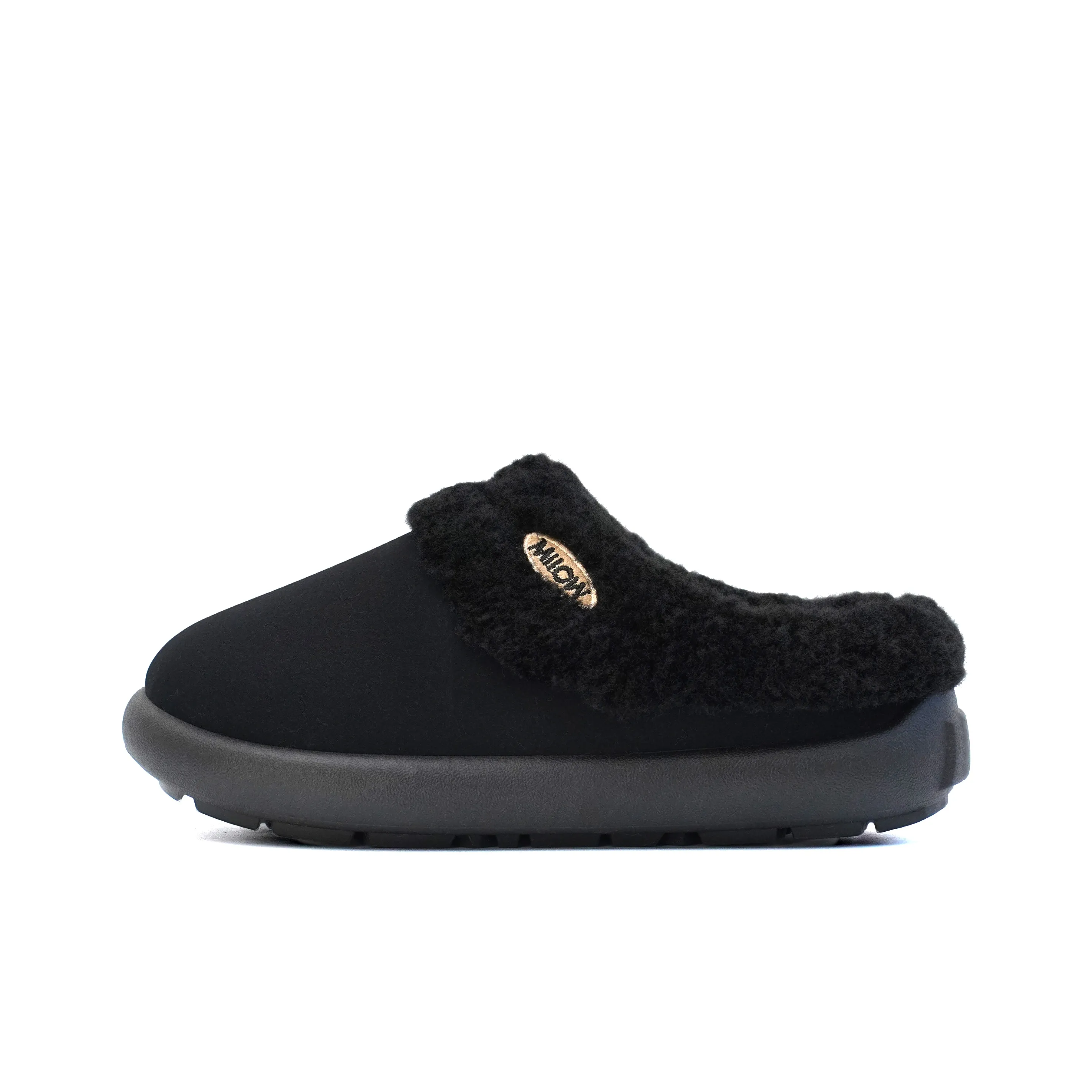 MIIOW ПВХ Поливинилхлорид Флоковые противоскользящие домашние тапочки женские черные