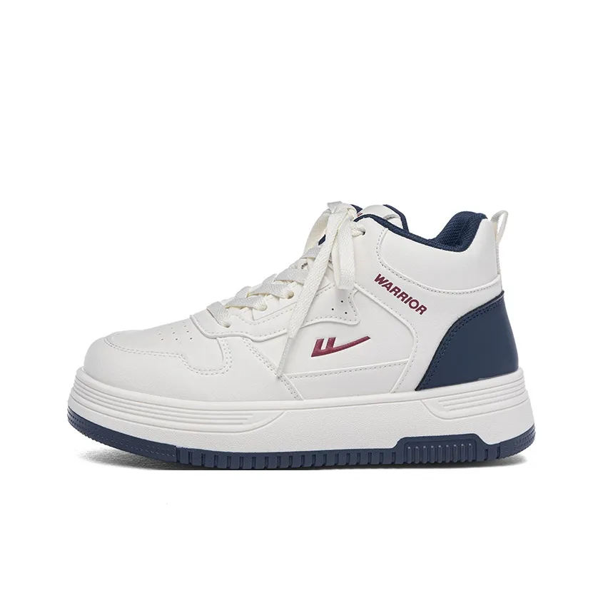 Warrior Термический Slip-Resistant Амортизирующий Высокий Топ Скейтборд Кроссовки Унисекс Бежевый Красный Темно-Синий