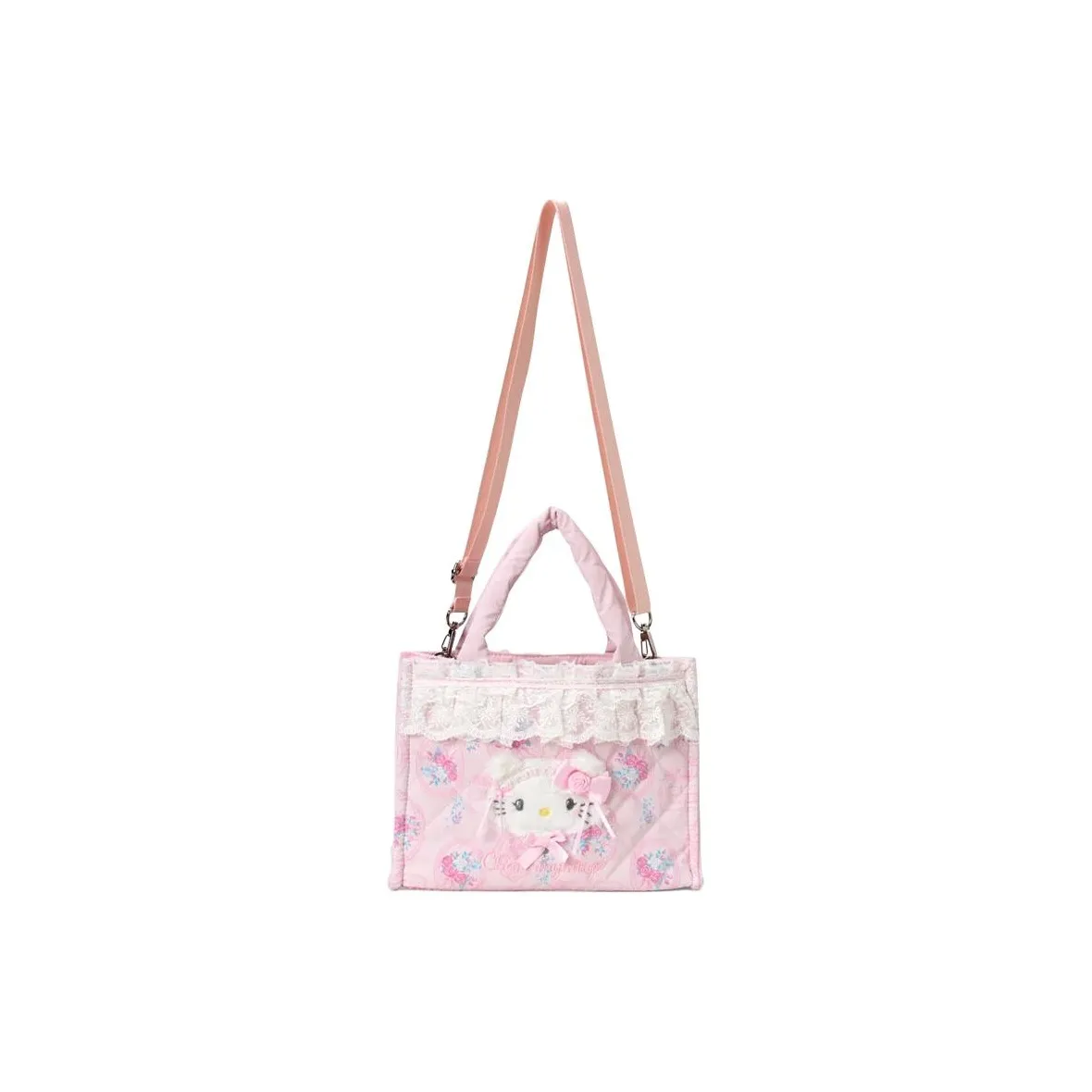 Sanrio Nylon Single Shoulder Bag Women's Peach Pink