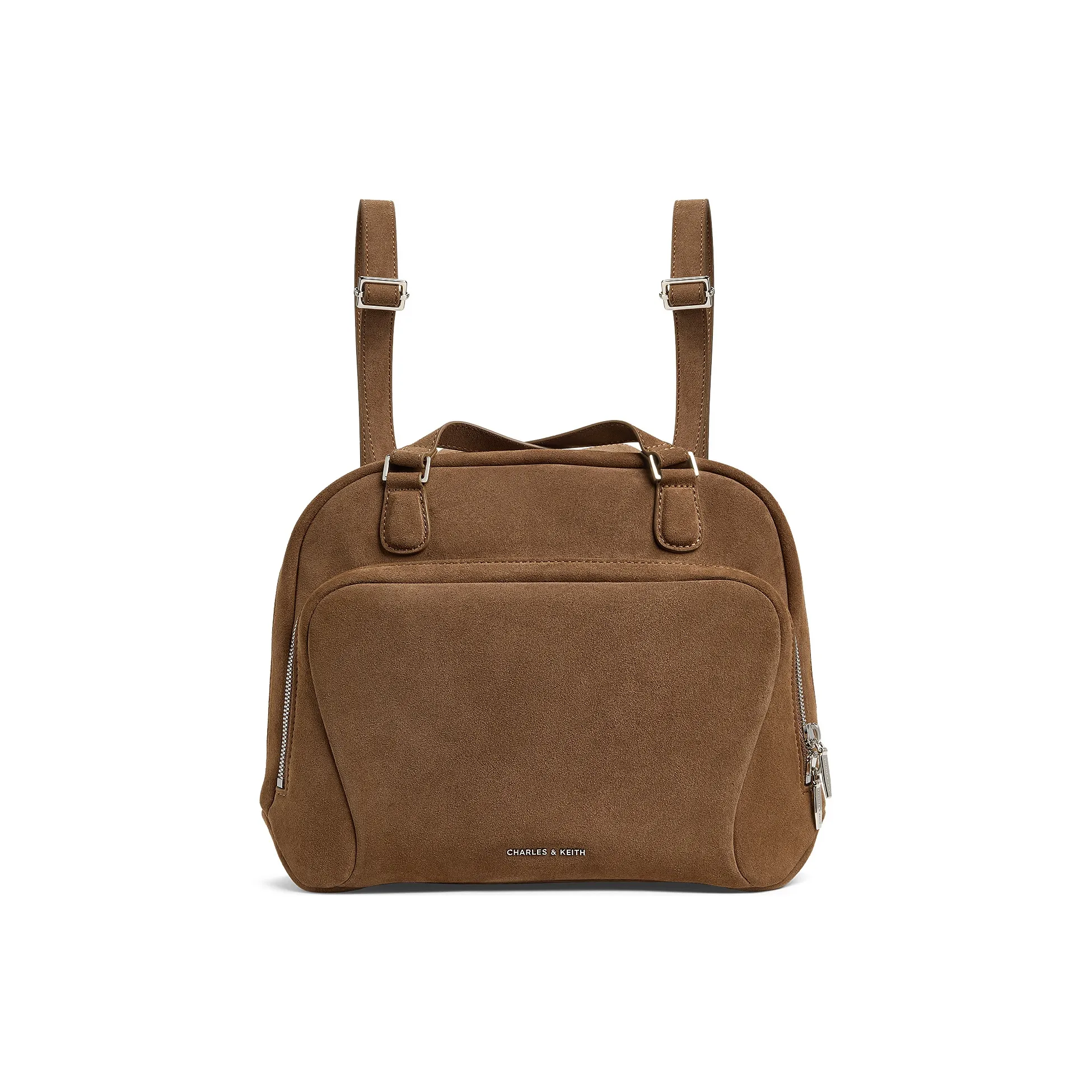CHARLES KEITH Рюкзак из синтетической кожи стандартный женский цвет мокко коричневый мокко