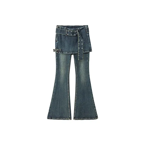 CHUU Темные джинсы синий женский