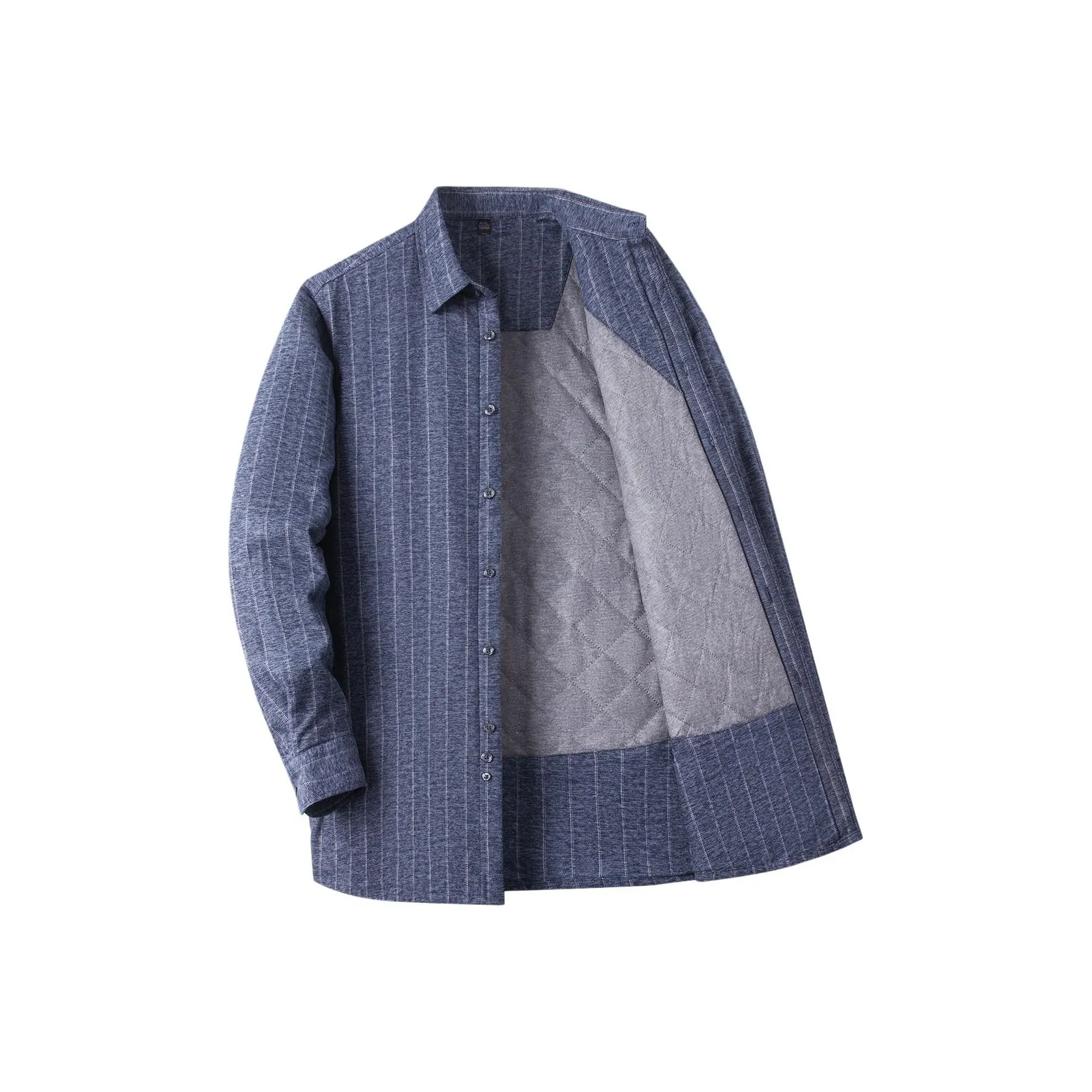 Red Bean Серые полосы Мужские Рубашки