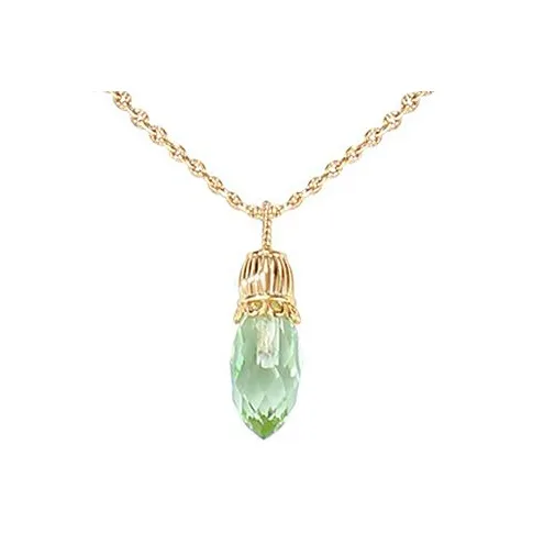 Retro Chic 18К золото покрытие латунь с цветной глазурью подвеска в форме ореха унисекс