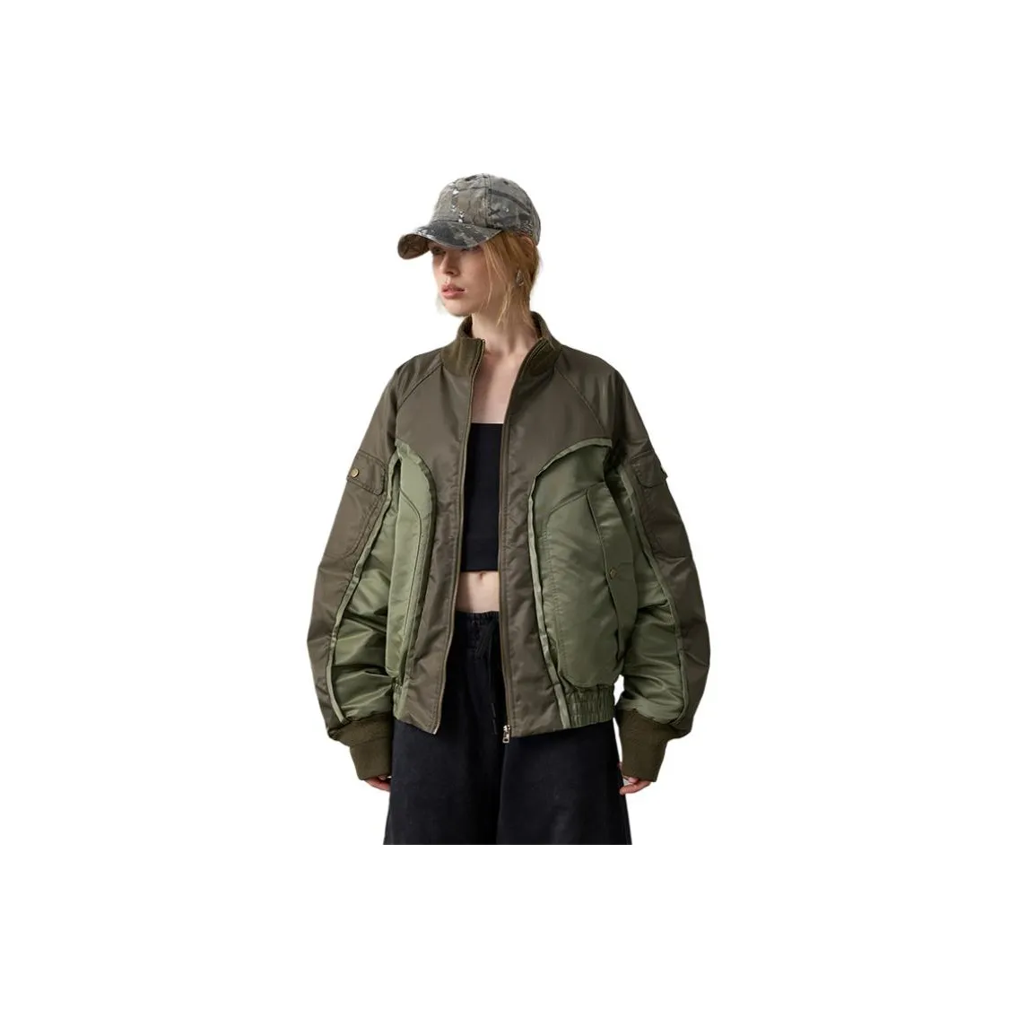 Organic Emotion Оливково-зеленый Унисекс Пуховики