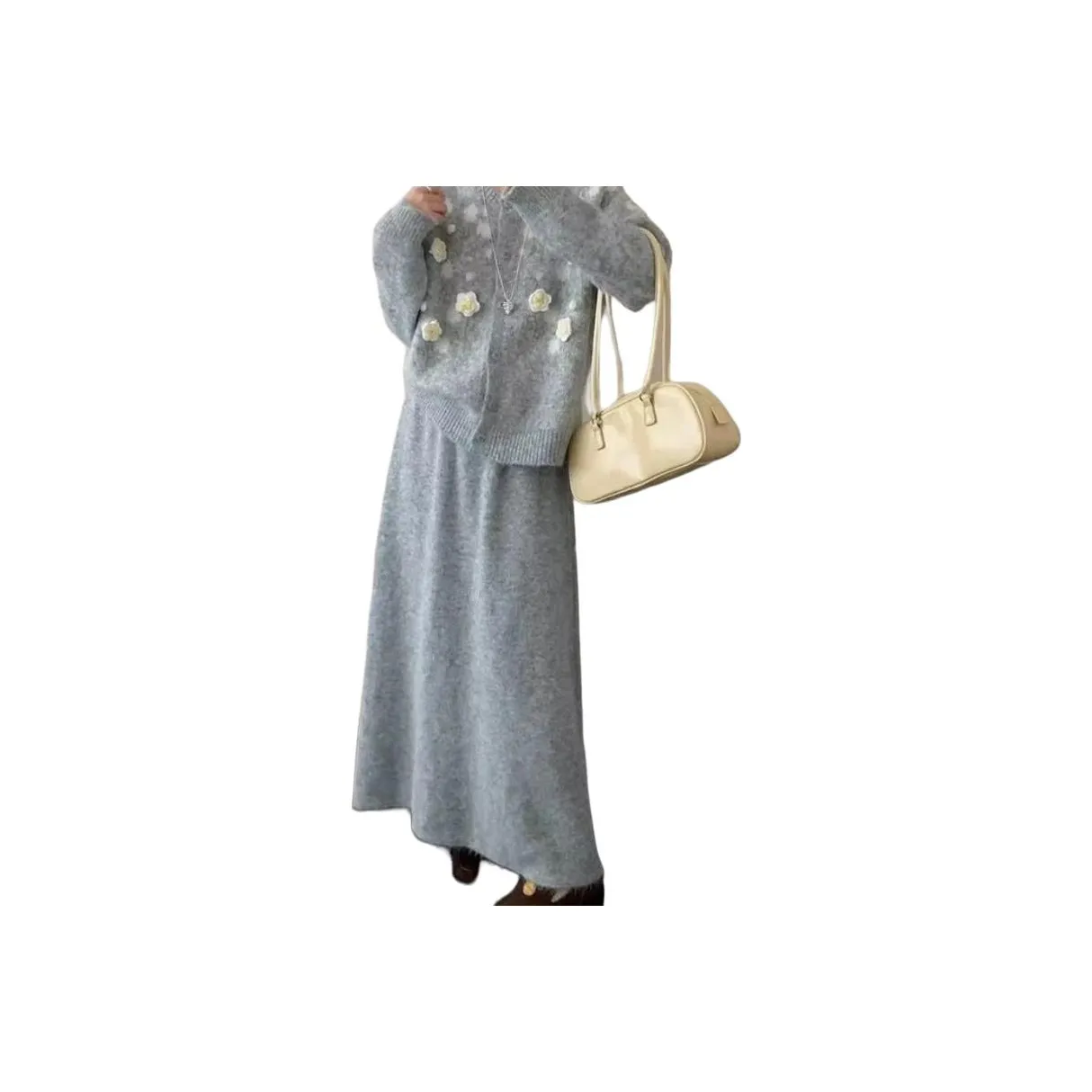 BONAS Длинное платье с длинными рукавами женское