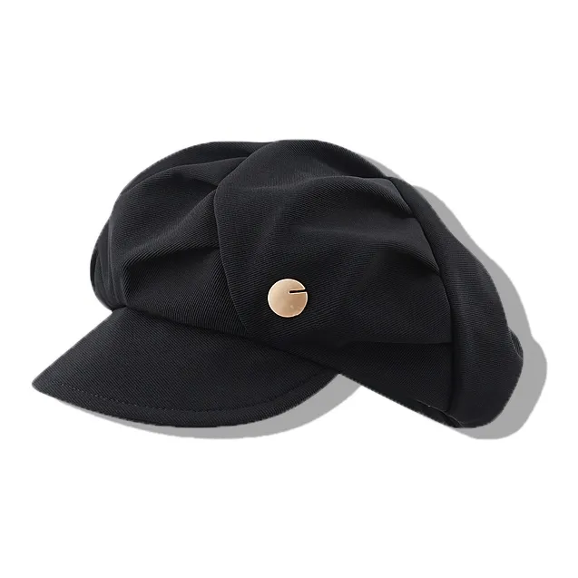 YOUWEI Полиэстер CHANEL Inspired Fashion Versatile Большой обхват головы PAINTER Берет Шляпа Женская