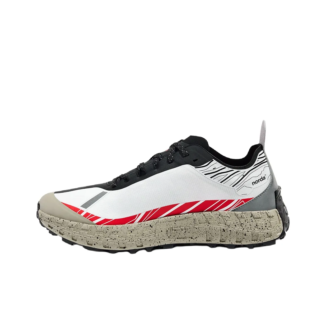 NORDA 001 Противоскользящий Износостойкий Легкий Низкий Верх Trail Беговые кроссовки Женские Белый Серый Красный