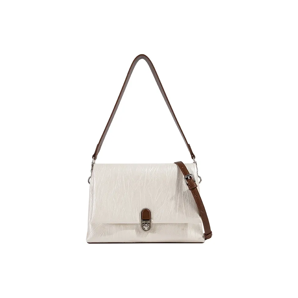 Jacoponnus Сумка через плечо из коровьей кожи стандартная женская жемчужно-белая многоцветная