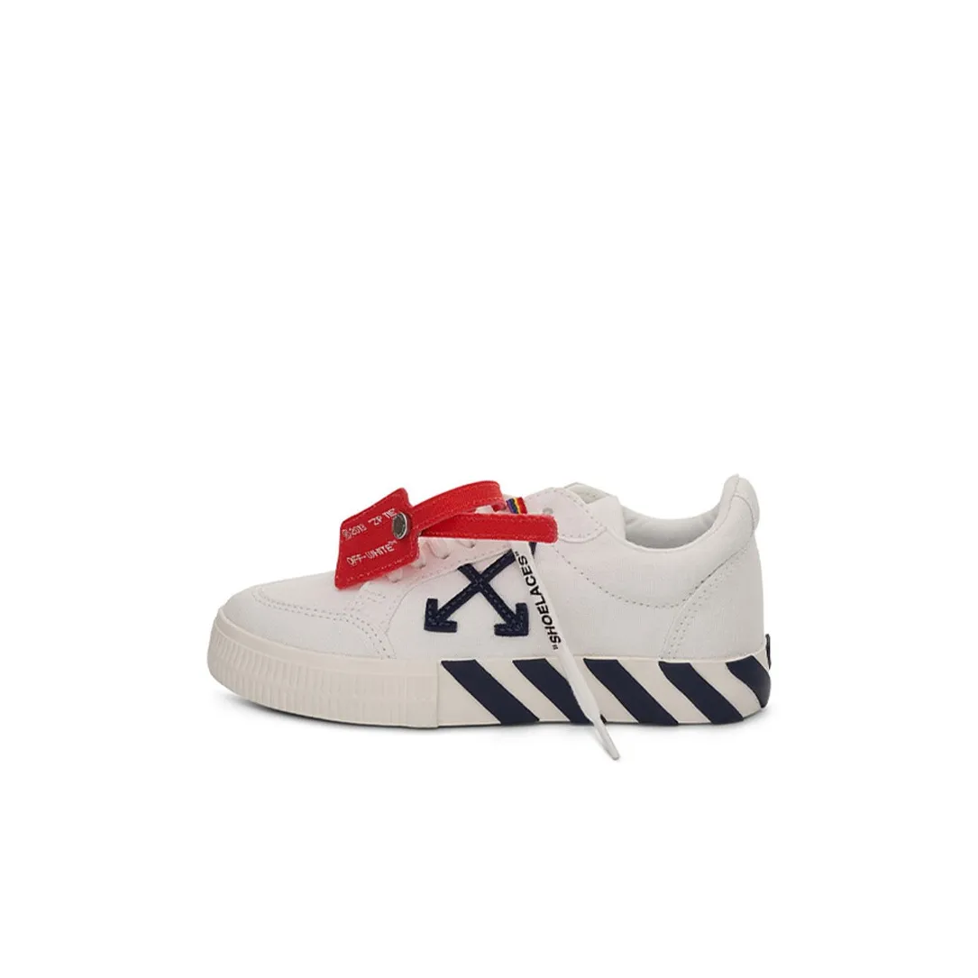 Off Белый Низкий Топ Стильный Скейтбординг Белый Черный Детский