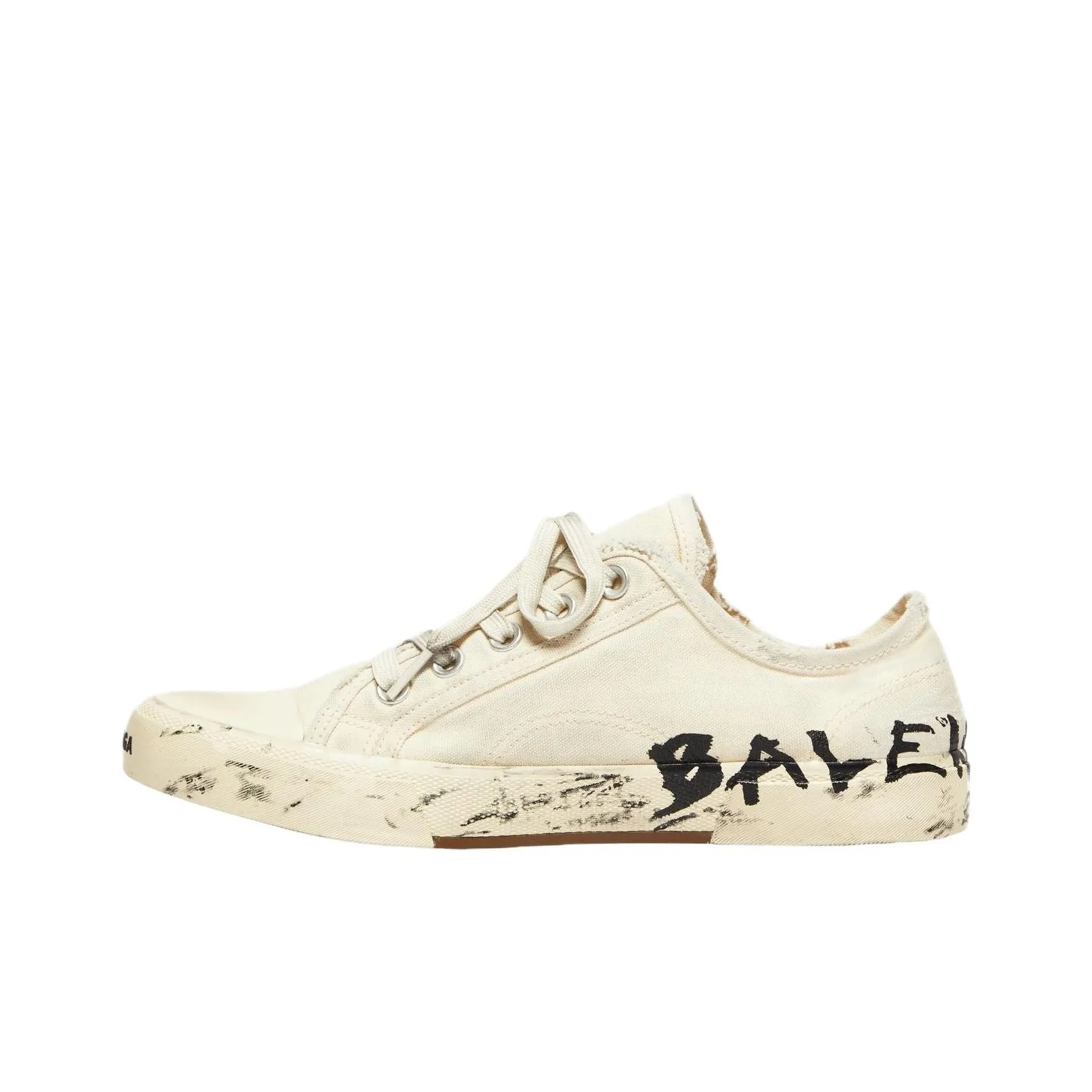 Balenciaga PARIS Canvas Shoes Women's Low Top White