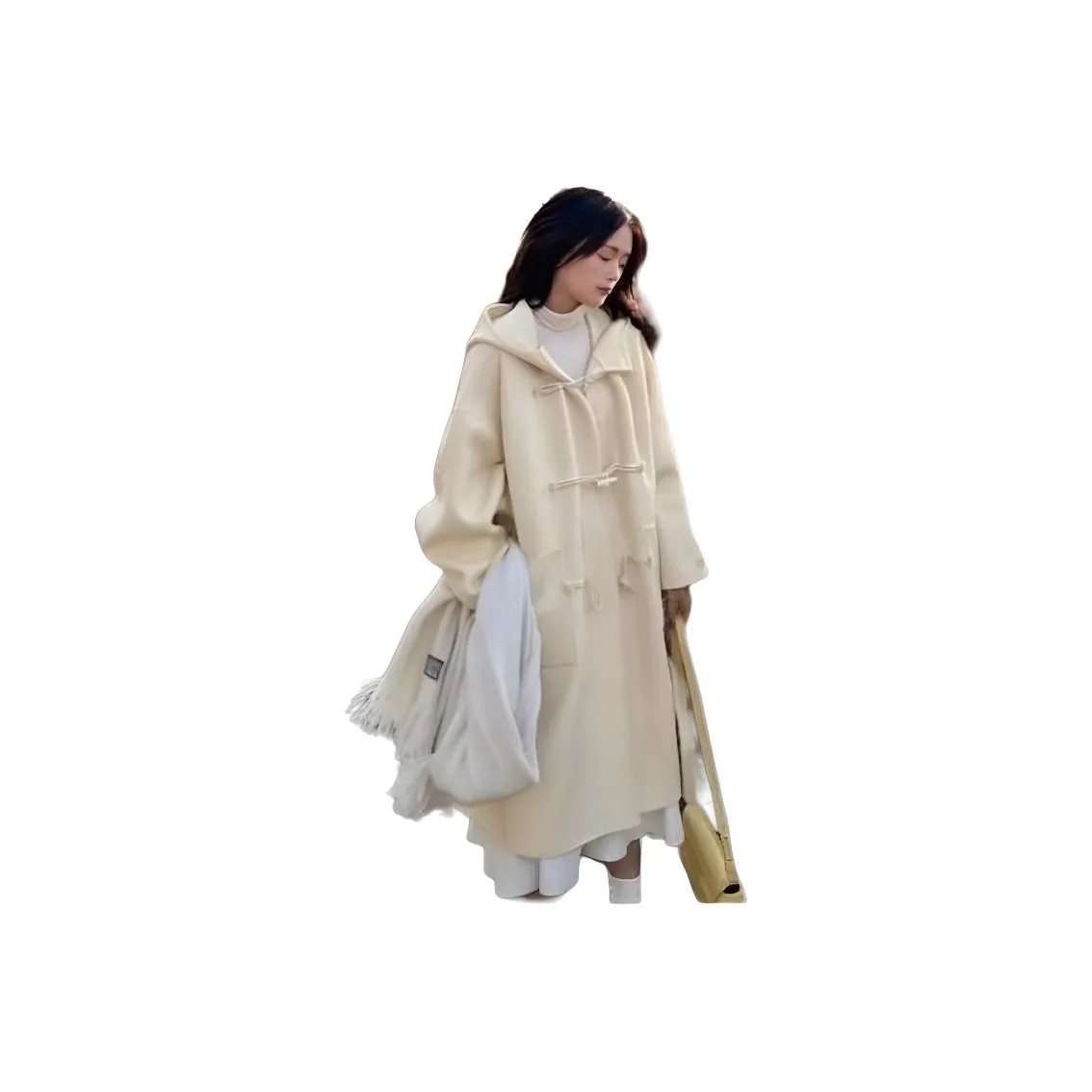 GIUHF Белый абрикос Женское пальто