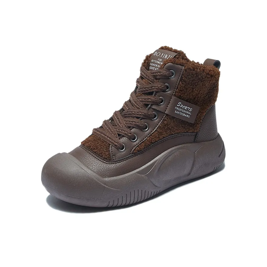 JOHLIN DREAM Флисовые ботильоны с утолщением дышащие противоскользящие высокие повседневная обувь женские