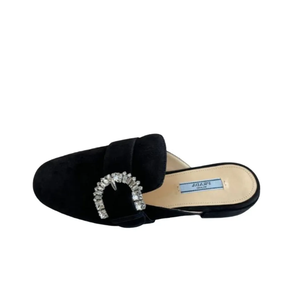 PRADA Домашние тапочки Женские Черные