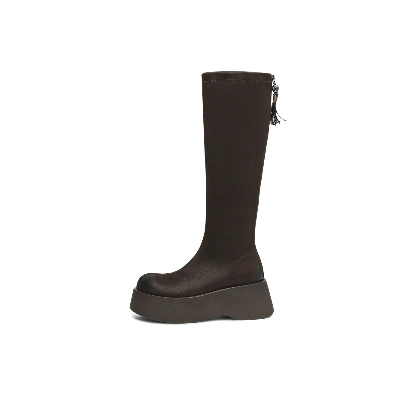 BOERDIQI Тонкие ботинки высокие сапоги до колена 6,5 см женские