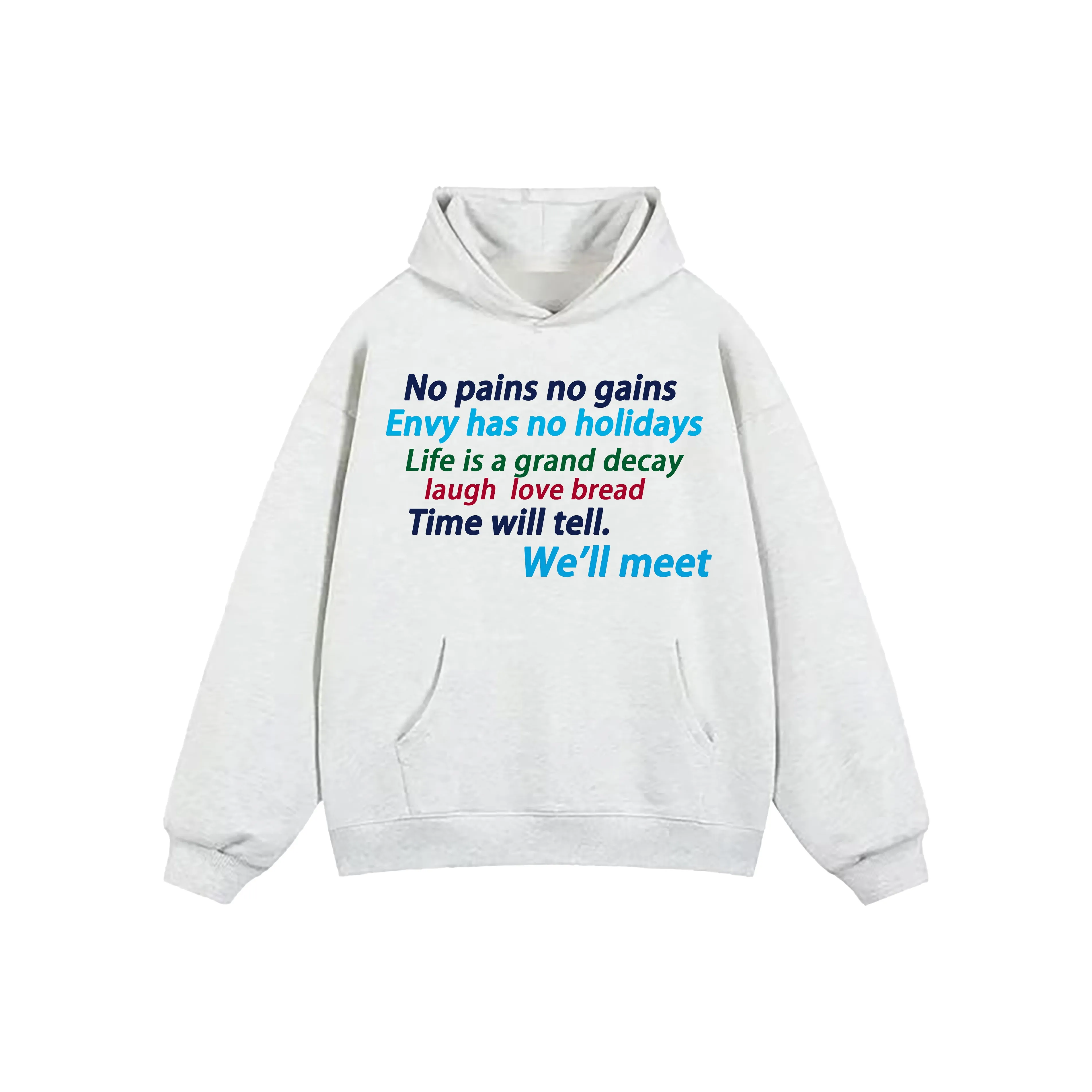 LESS BEARS Белый Серый Унисекс Свитшоты