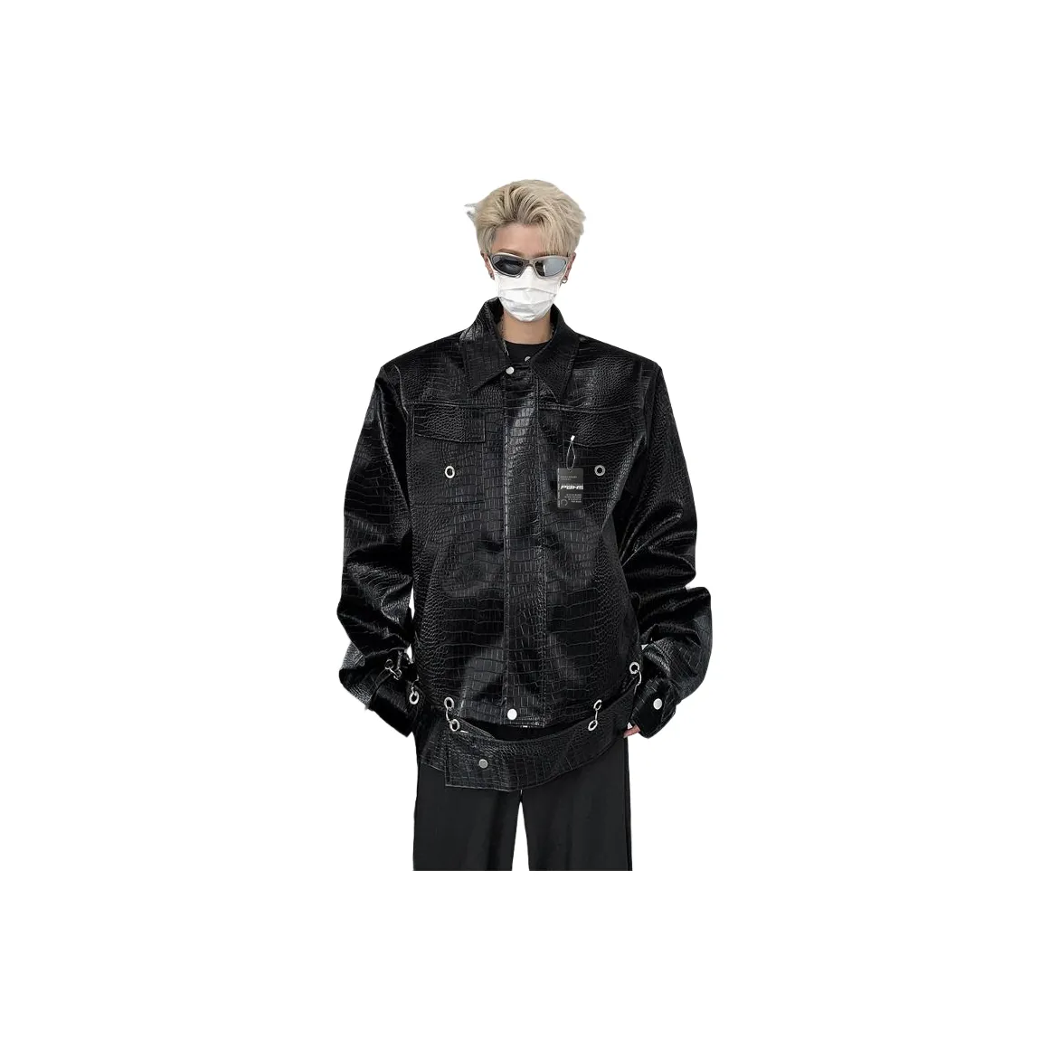 P8H9 Черный Унисекс Кожаные куртки