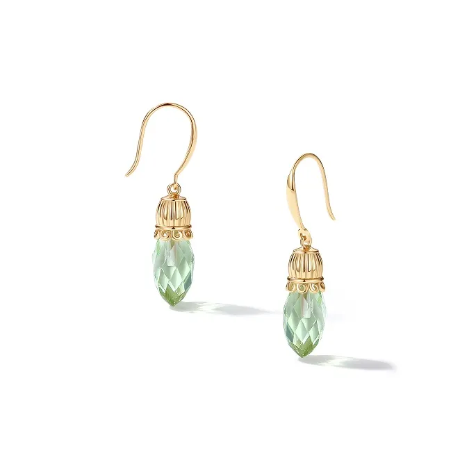 Серьги-кольца Retro Chic с покрытием из 18-каратного золота латунь цветной глазури и орехового дерева женские