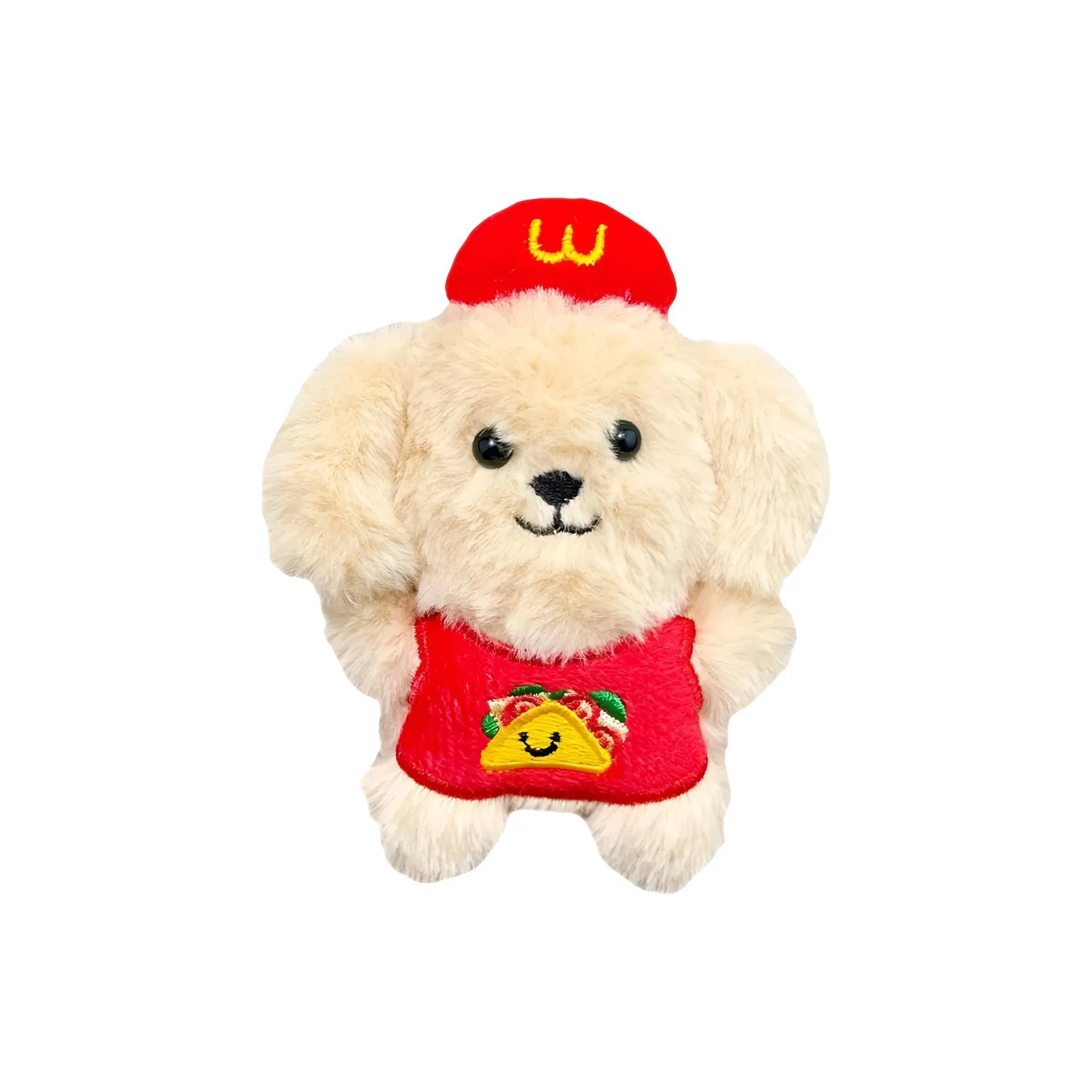 ROUERXIONG Креативный Dining Щенок Украшение Плюшевый Брелок 12 см Рекомендуемая высота