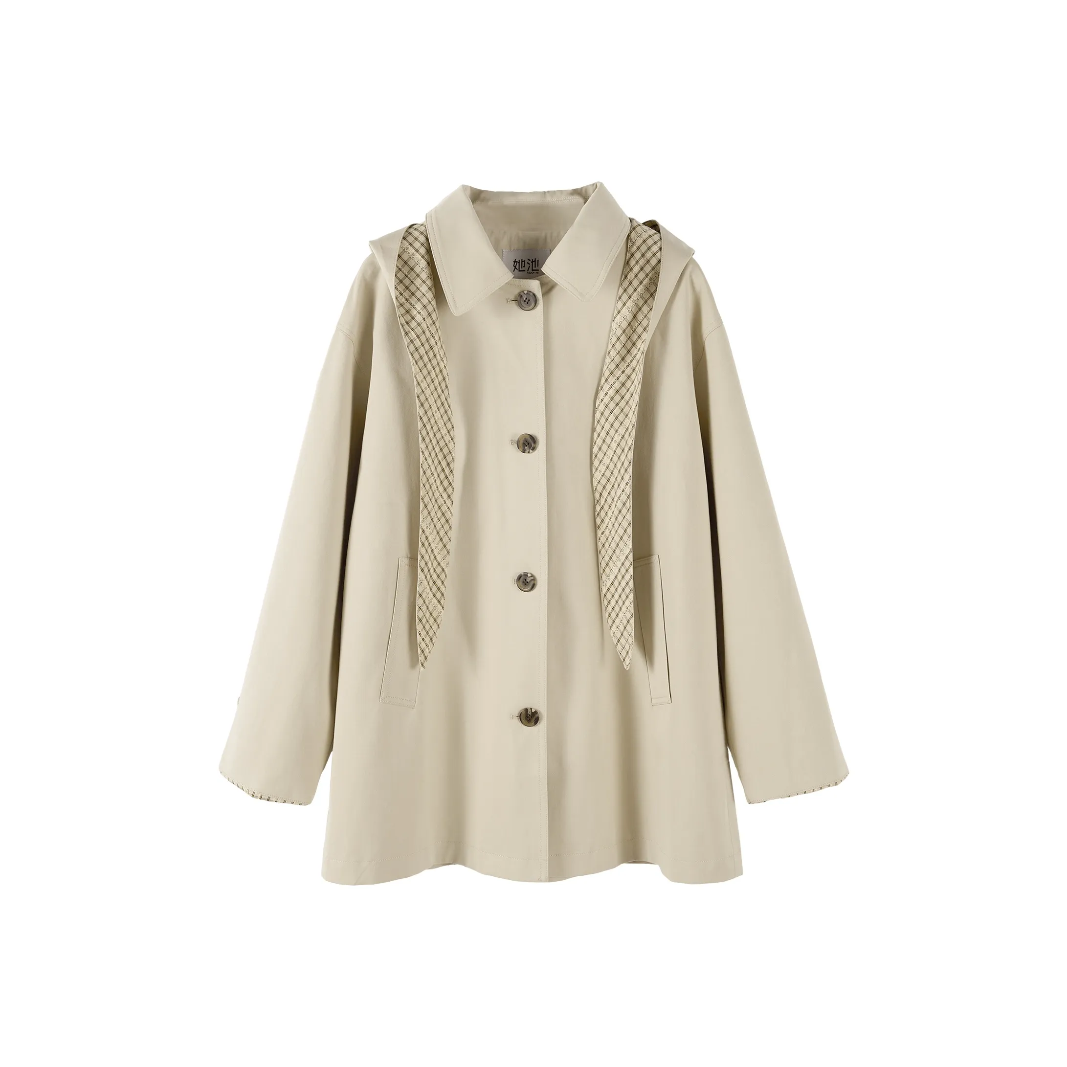 TOUCH Тренчкот Женский Хаки Зеленый