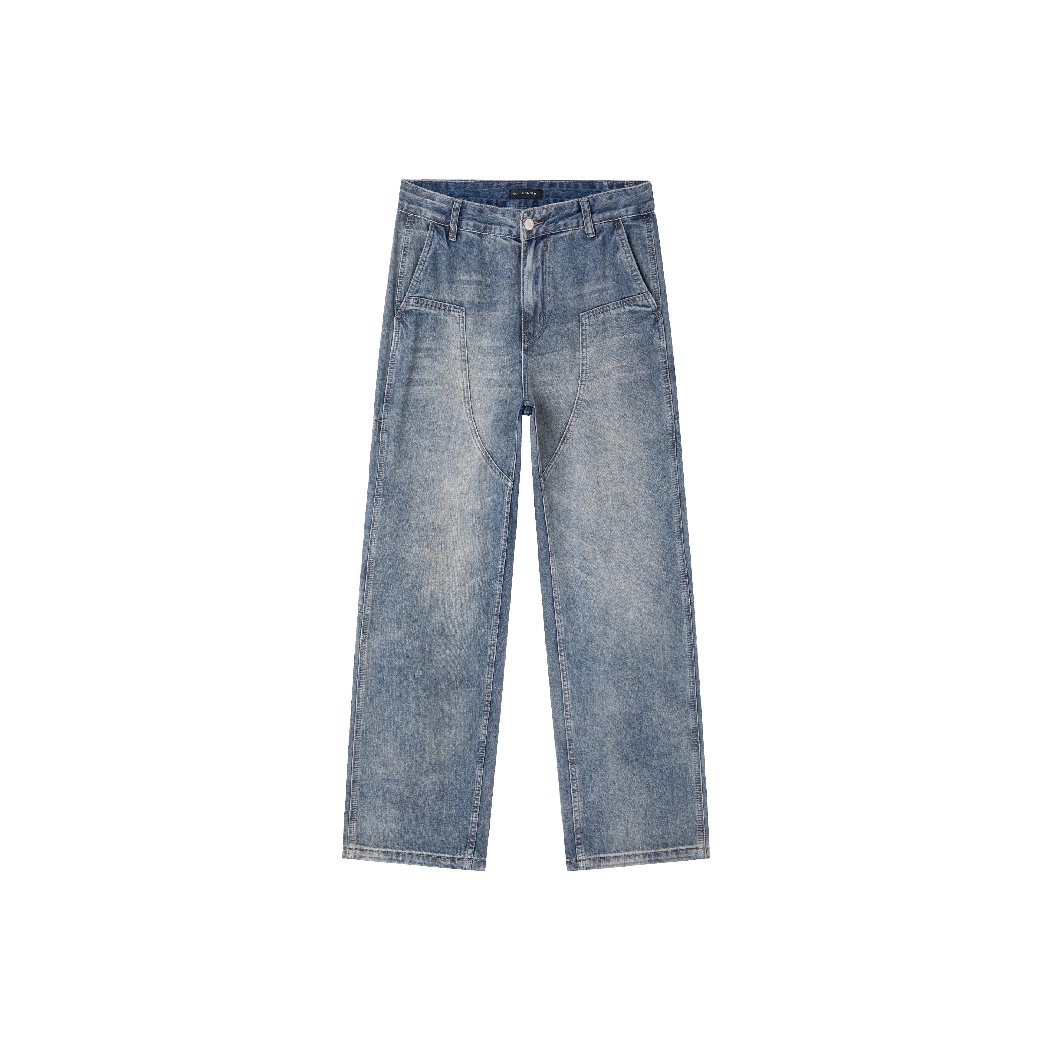HARSIINCN H25AMNK447 Винтажные синие унисекс джинсы