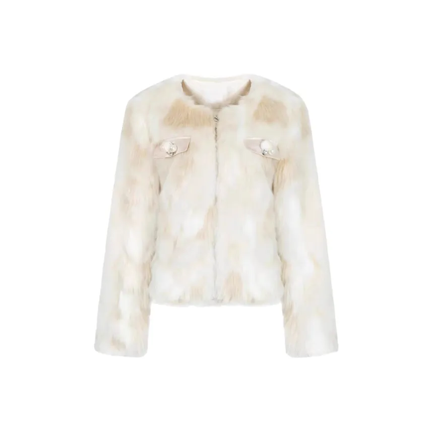 QIAOMONVHAI Абрикос Женские Меховые изделия