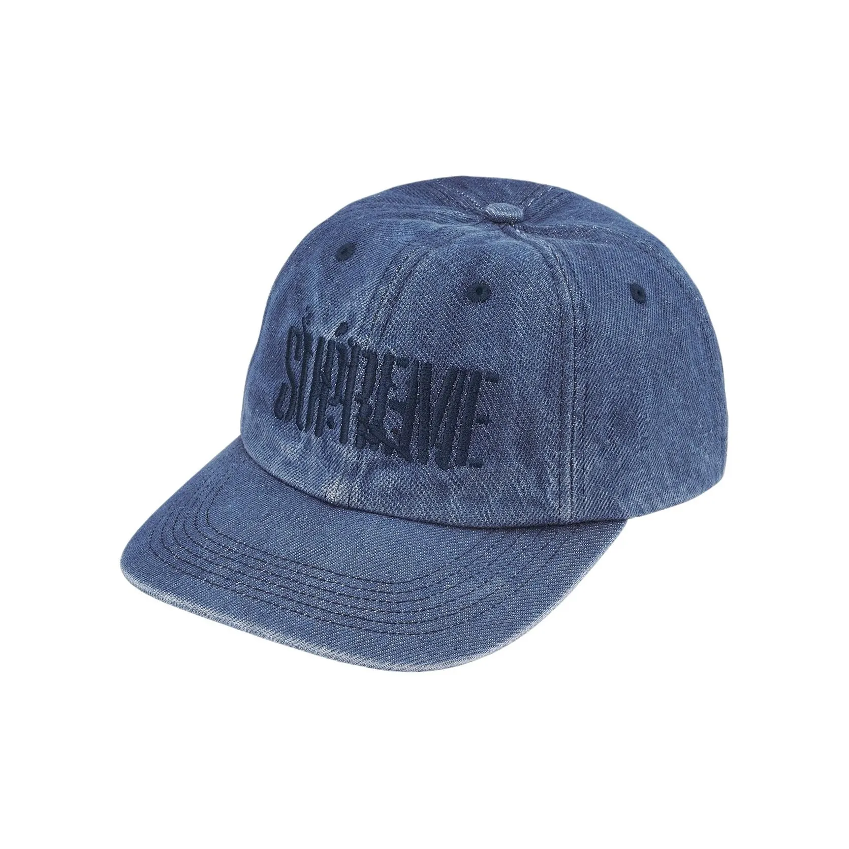 Supreme 100% хлопок Саржа Кепки Унисекс Джинсовый синий Черный Красный Темно-зеленый Хаки Желтый