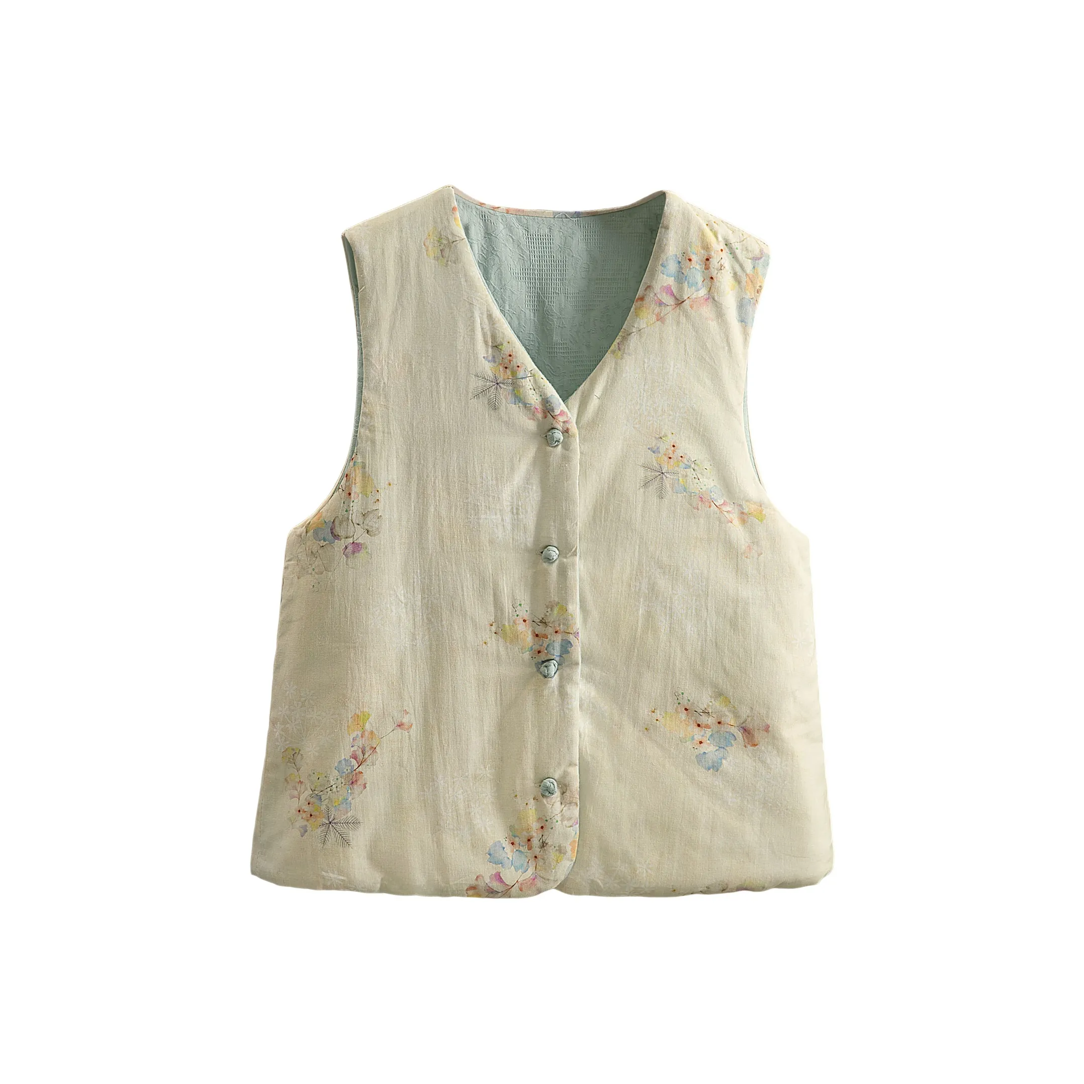 Cypress House Абрикосовый и Зеленый Женские Жилеты