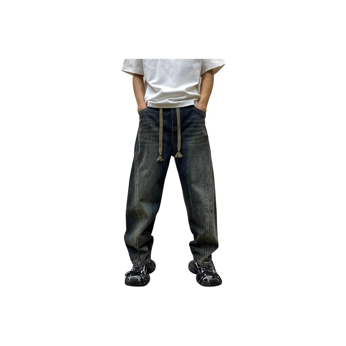 PAINT STAIN Синий Унисекс Джинсы