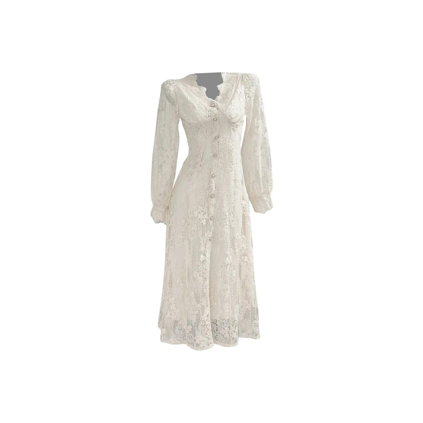 FLIM Длинное платье с длинными рукавами женское