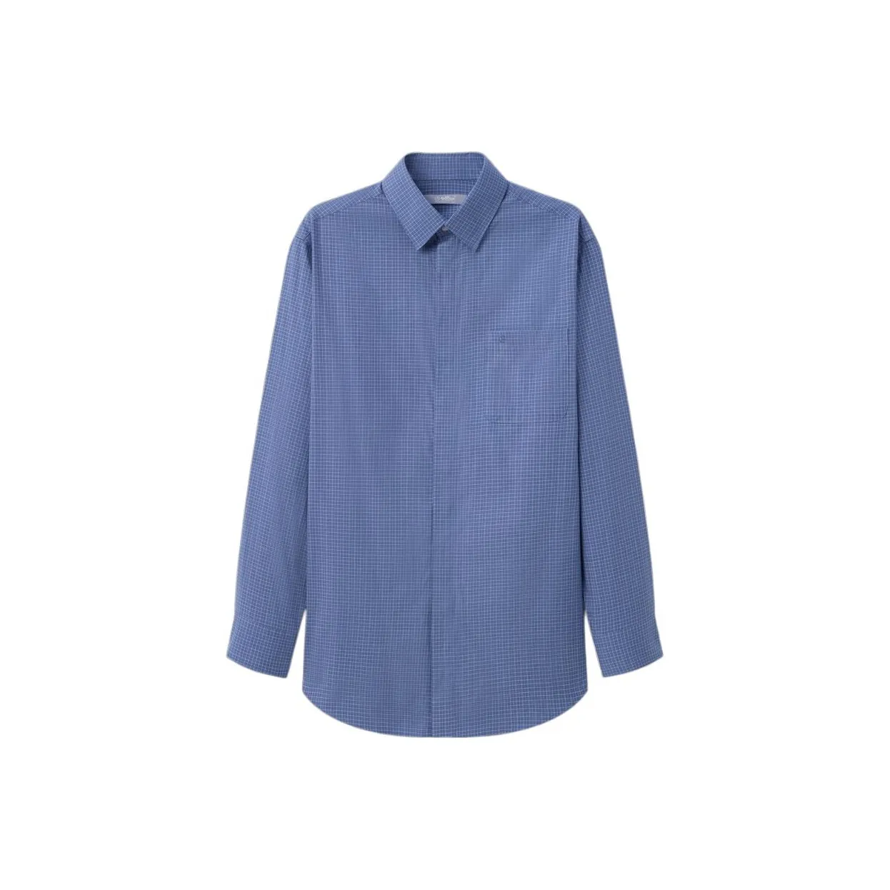 GOLDLION Рубашка Мужская Средняя Синие Клетка