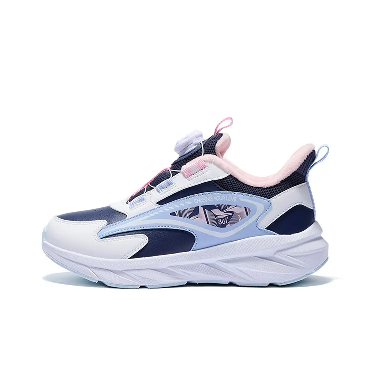 361°KIDS Противоскользящие устойчивые к истиранию детские хлопковые обувь синий розовый белый зимний стиль позиционирования подростки